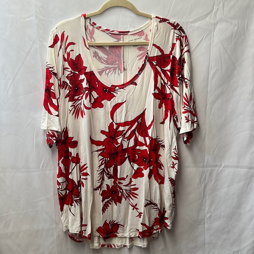 NWOT - Lane Bryant Short Sleeve Floral Top - 22/24